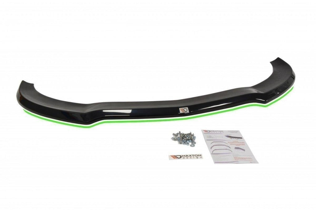 Maxton Design Street+ Spoilerlippe Front Ansatz passend für v.1 MERCEDES CLA 45 AMG C117 (vor Facelift) schwarz Hochglanz