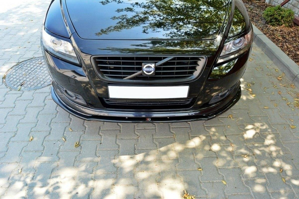 Maxton Design Street+ Spoilerlippe Front Ansatz passend für v.1 VOLVO V50F R-DESIGN schwarz Hochglanz