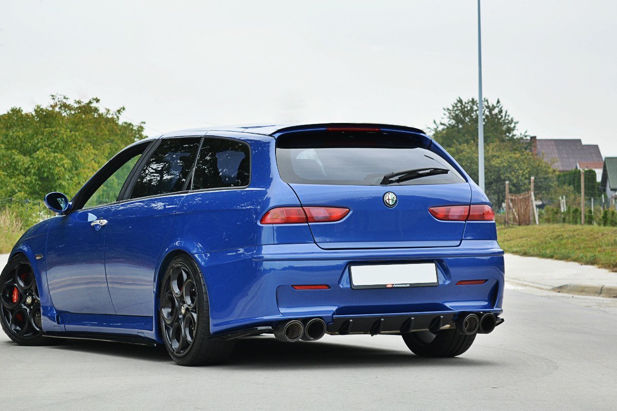 Maxton Design Spoiler CAP passend für ALFA ROMEO 156 GTA SW schwarz Hochglanz