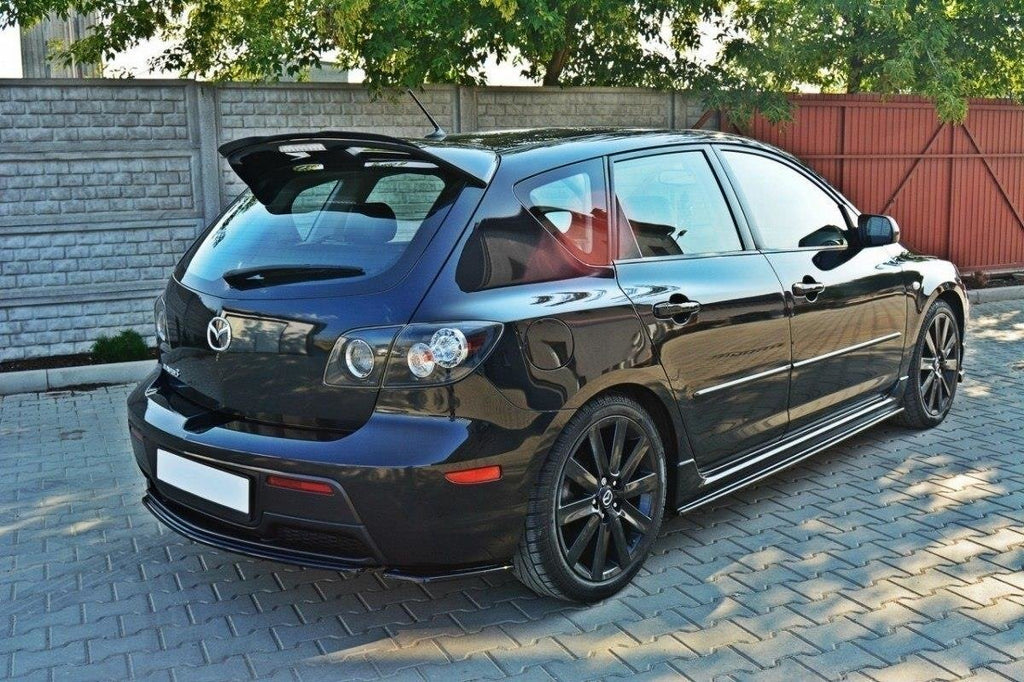 Maxton Design Spoiler CAP passend für MAZDA 3 MPS MK1 (PREFACE) schwarz Hochglanz