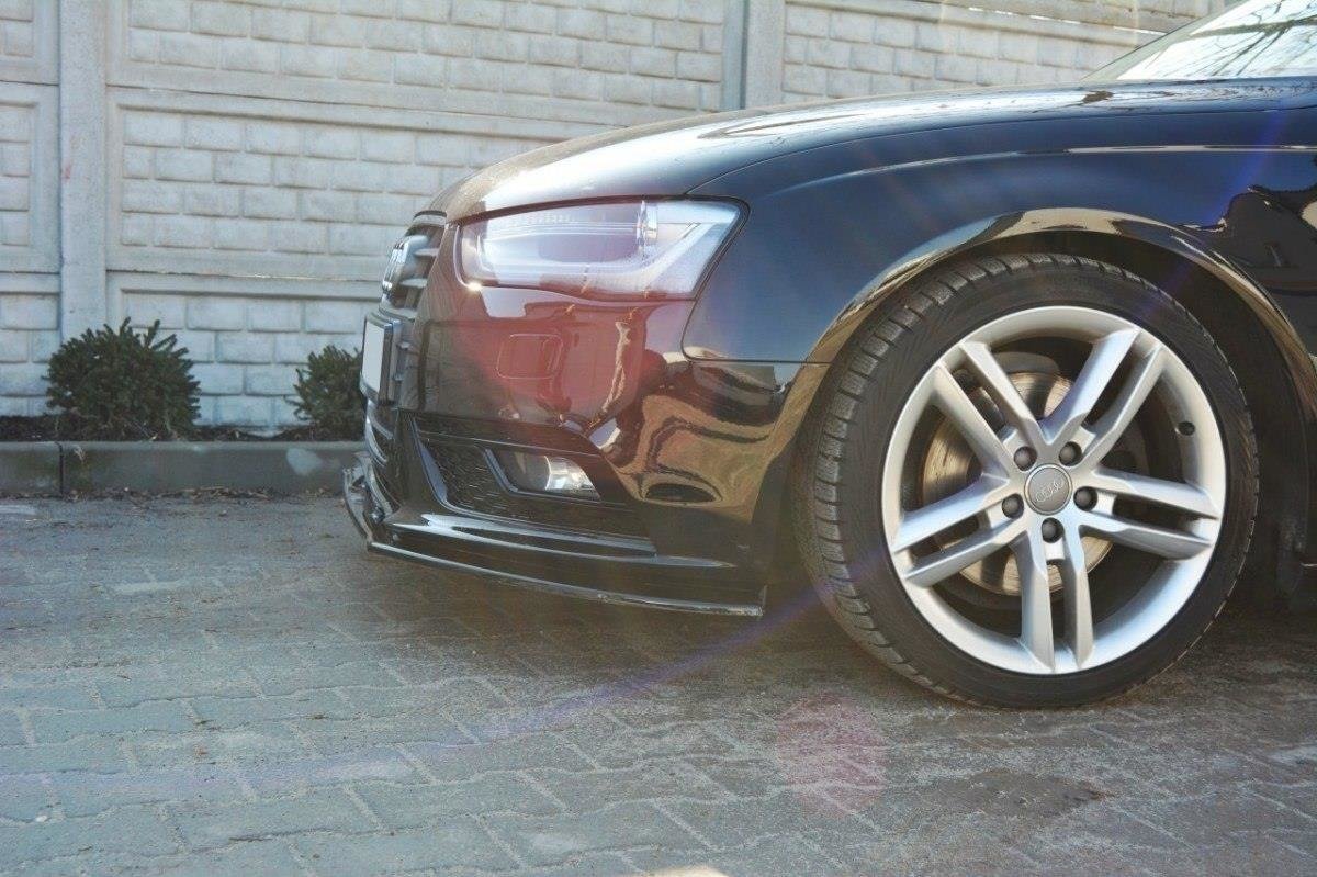 Maxton Design Front Diffuser V.1 Audi A4 B8 FL schwarz Hochglanz für Audi A4