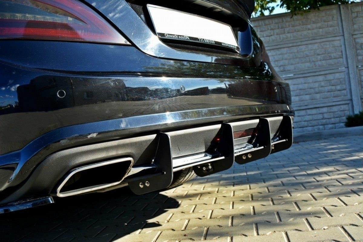 Maxton Design Diffusor Heck Ansatz passend für Heckschürze passend für MERCEDES CLS C218 AMG LINE