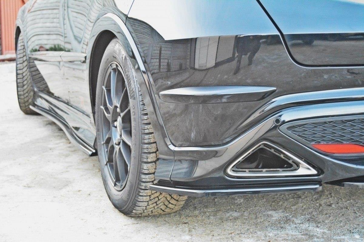 Maxton Design Heck Ansatz Flaps Diffusor für HONDA CIVIC VIII TYPE S/R Carbon Look