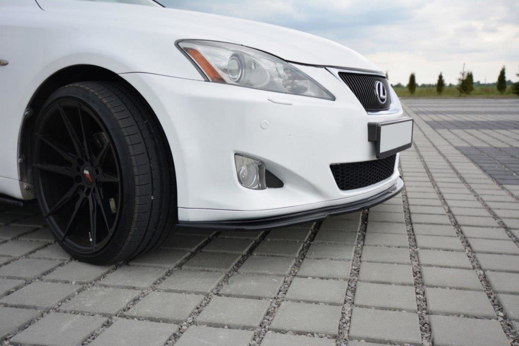 Maxton Design Street+ Spoilerlippe Front Ansatz V.1 passend für Lexus IS Mk2 schwarz Hochglanz