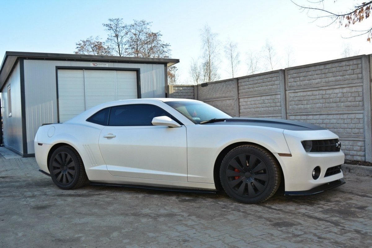 Maxton Design Street+ Seitenschweller Leisten passend für Chevrolet Camaro SS / Standard Mk5 schwarz Hochglanz