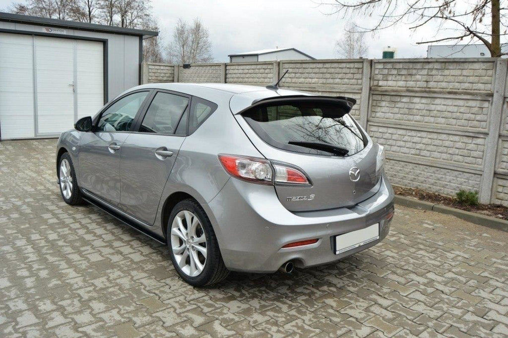 Maxton Design Spoiler CAP passend für MAZDA 3 MK2 SPORT (vor Facelift) schwarz Hochglanz