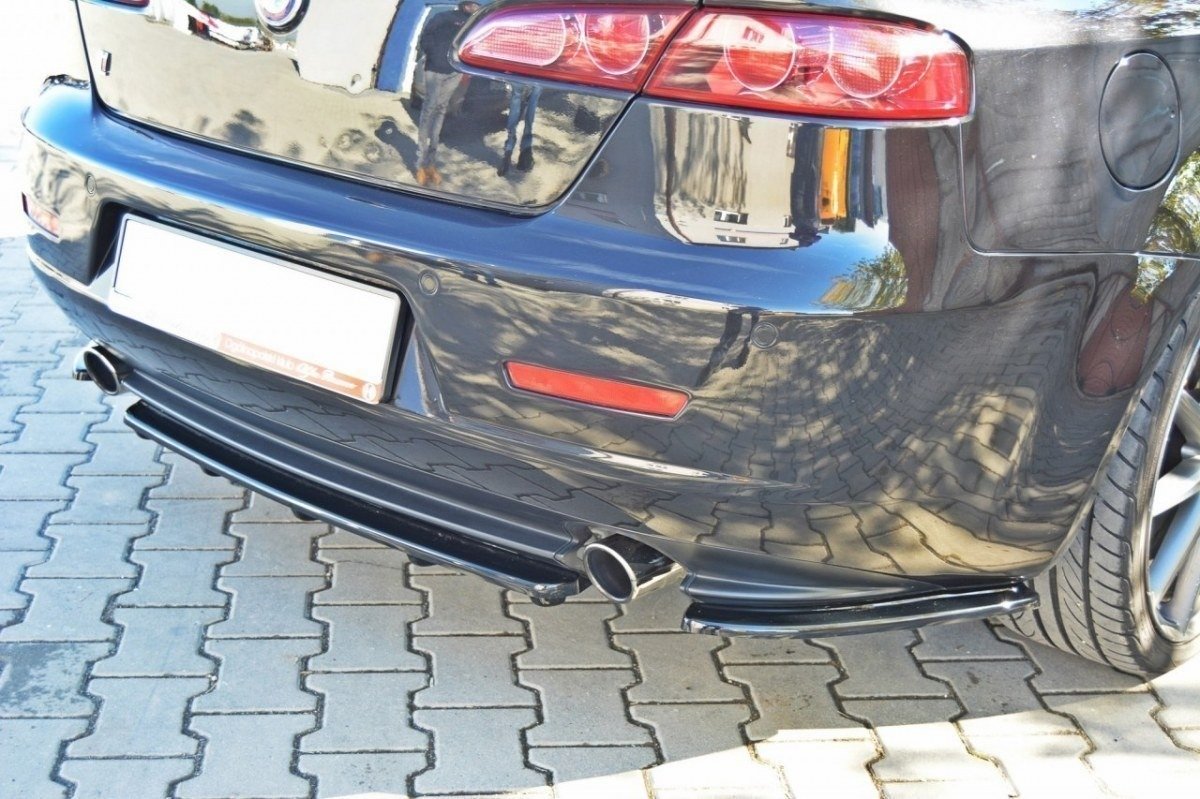 Maxton Design Mittlerer Diffusor Heck Ansatz für ALFA ROMEO 159 im DTM LOOK schwarz matt