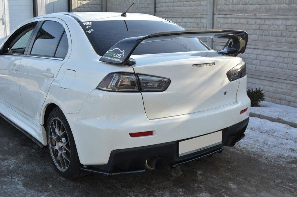 Maxton Design Spoiler CAP passend für Mitsubishi Lancer Evo X schwarz Hochglanz
