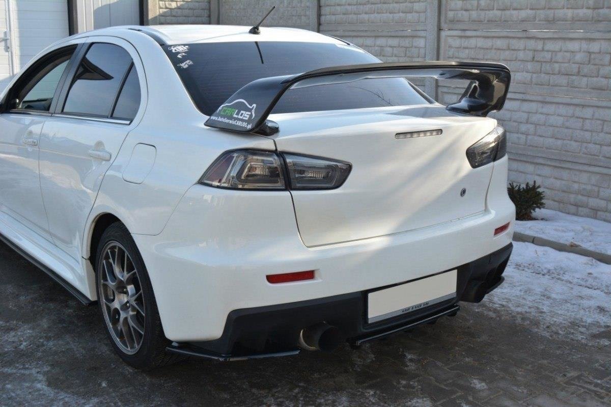 Maxton Design Spoiler CAP passend für Mitsubishi Lancer Evo X schwarz Hochglanz