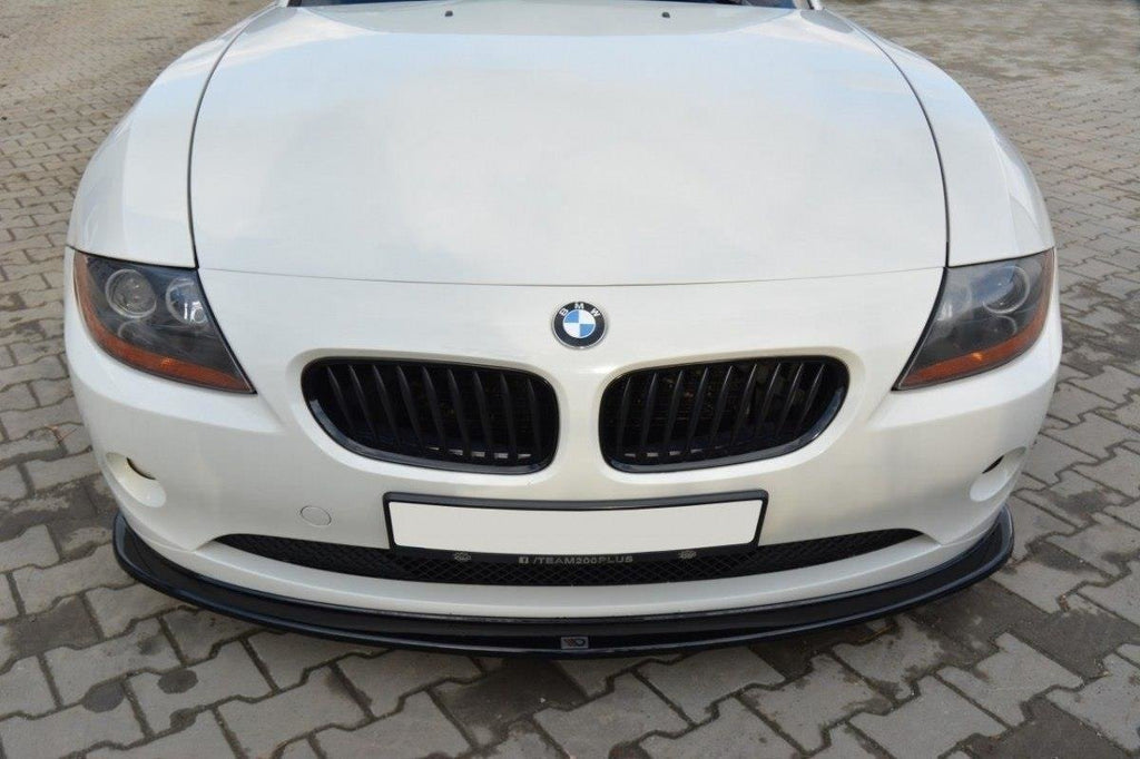 Maxton Design Street+ Spoilerlippe Front Ansatz passend für v.2 BMW Z4 E85 vor Facelift schwarz Hochglanz