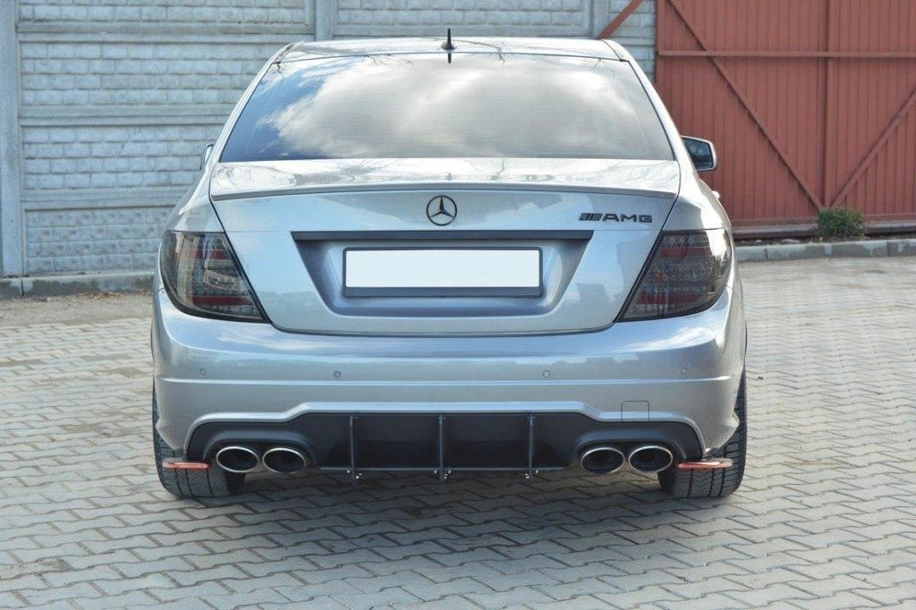 Maxton Design Mercedes-Benz C Limousine / Kombi AMG-Line W204 / S204 Diffusor Heck Ansatz passend für Heckschürze passend für & Heck Ansatz Flaps Diffusor passend für