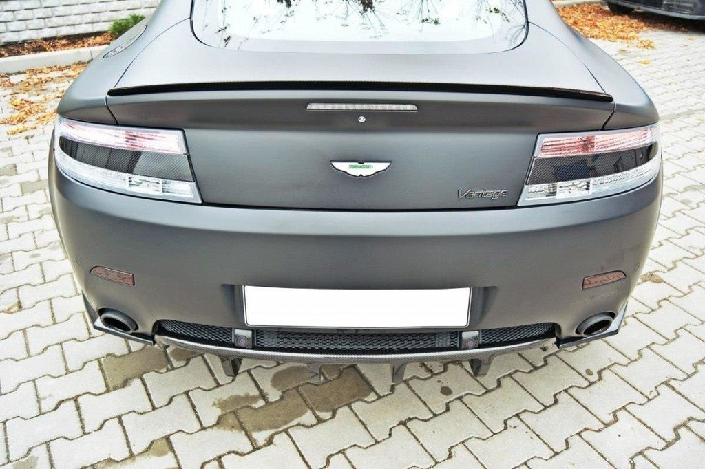 Maxton Design Heck Ansatz Flaps Diffusor für ASTON MARTIN V8 VANTAGE Carbon Look