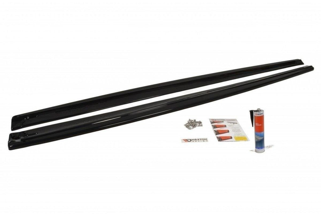 Maxton Design Street+ Seitenschweller Leisten passend für Seat Leon MS Design Mk2 schwarz Hochglanz