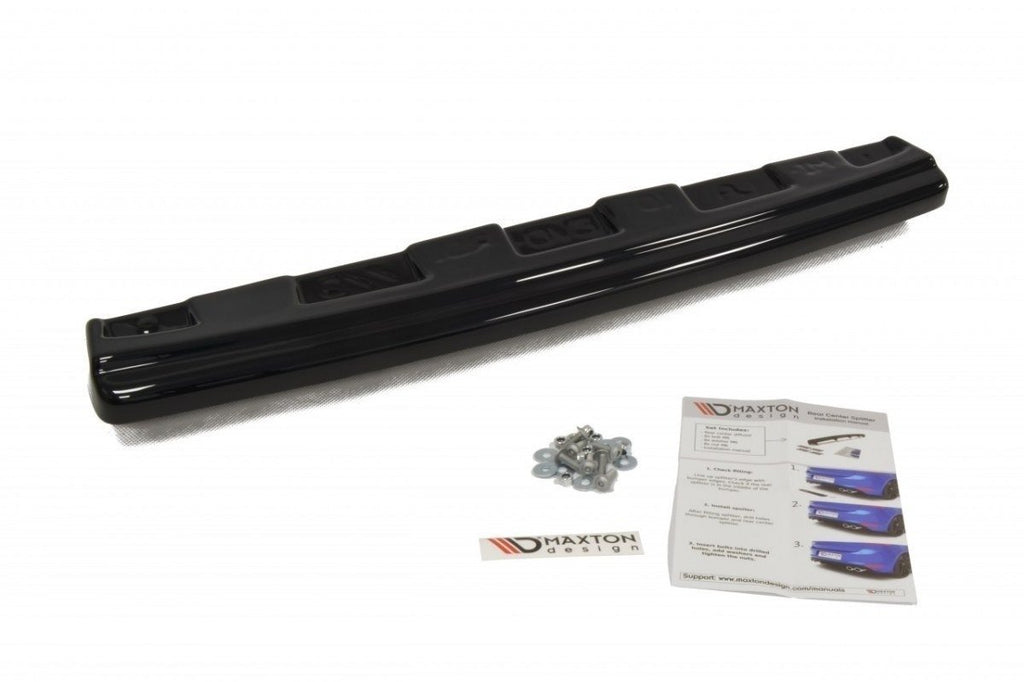 Maxton Design Mittlerer Diffusor Heck Ansatz für Mitsubishi Lancer Evo X im DTM LOOK schwarz matt