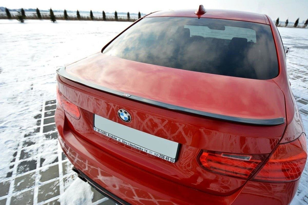 Maxton Design Spoiler CAP passend für BMW 3er Limousine F30 schwarz Hochglanz