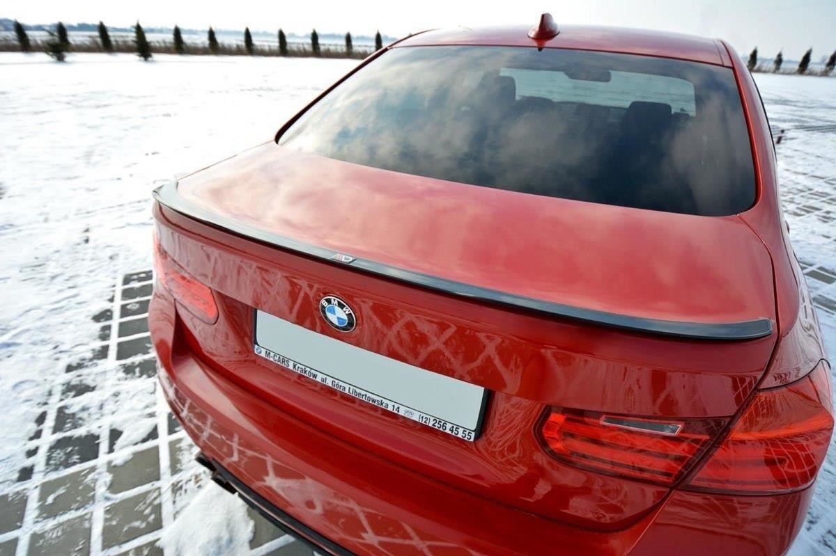 Maxton Design Spoiler CAP passend für BMW 3er Limousine F30 schwarz Hochglanz
