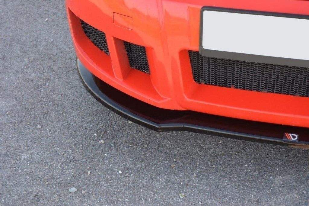 Maxton Design Street+ Spoilerlippe Front Ansatz passend für Fiat Stilo Schumacher schwarz Hochglanz