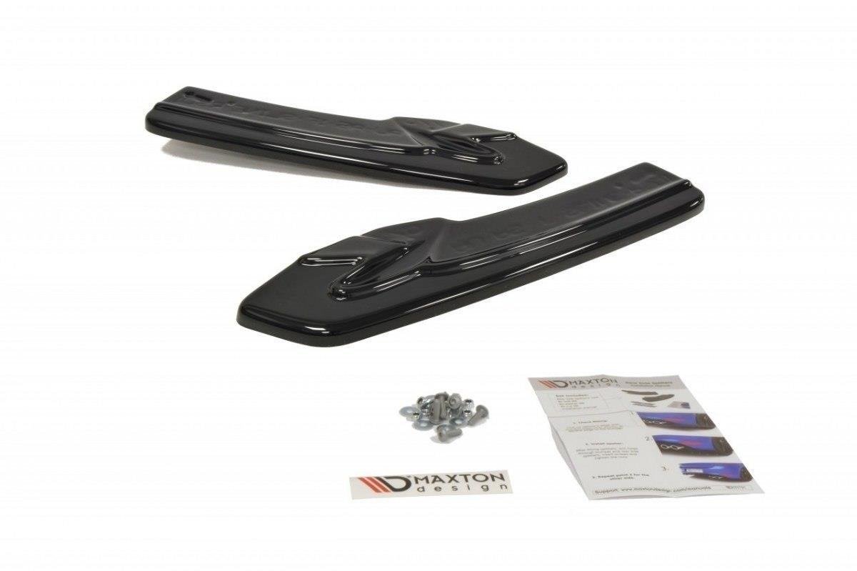 Maxton Design Heck Ansatz Flaps Diffusor passend für Audi A5 S-Line 8T Facelift Facelift schwarz Hochglanz
