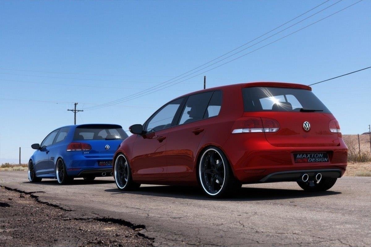 Maxton Design Heckschürze passend für VW Golf V R32 Look passend für VW Golf VI schwarz Hochglanz