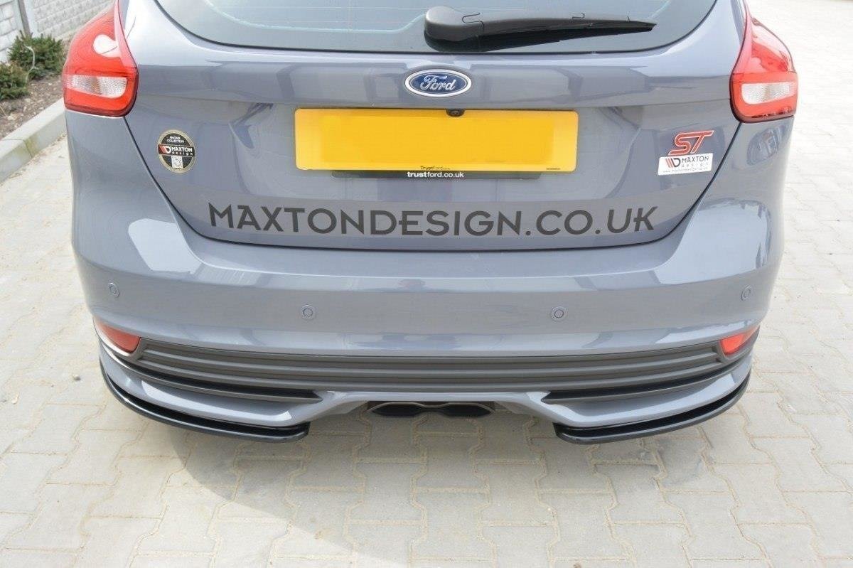 Maxton Design Heck Ansatz Flaps Diffusor für FORD FOCUS 3 ST Facelift schwarz matt