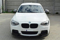 Maxton Design Street+ Spoilerlippe Front Ansatz passend für BMW 1er F20/F21 M-Power (vor Facelift) schwarz Hochglanz