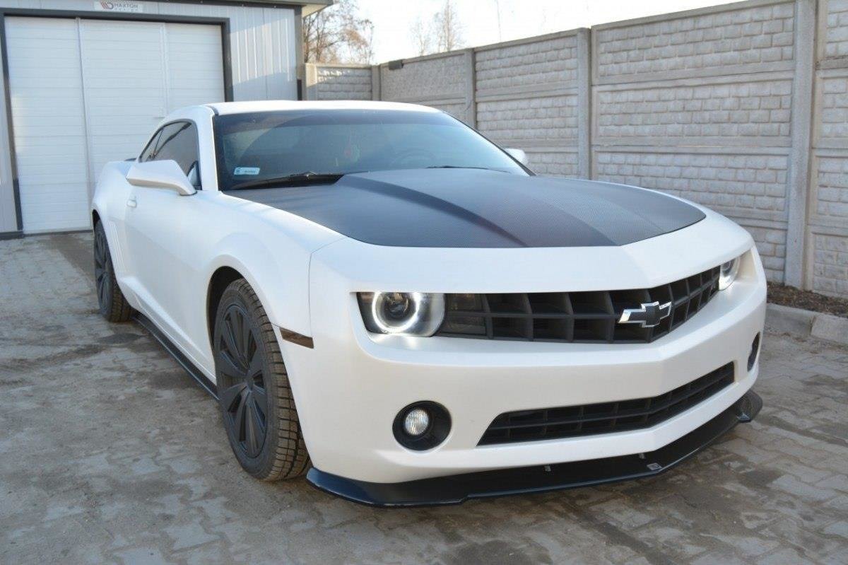 Maxton Design Street+ Spoilerlippe Front Ansatz passend für Chevrolet Camaro Standard Mk5 schwarz Hochglanz