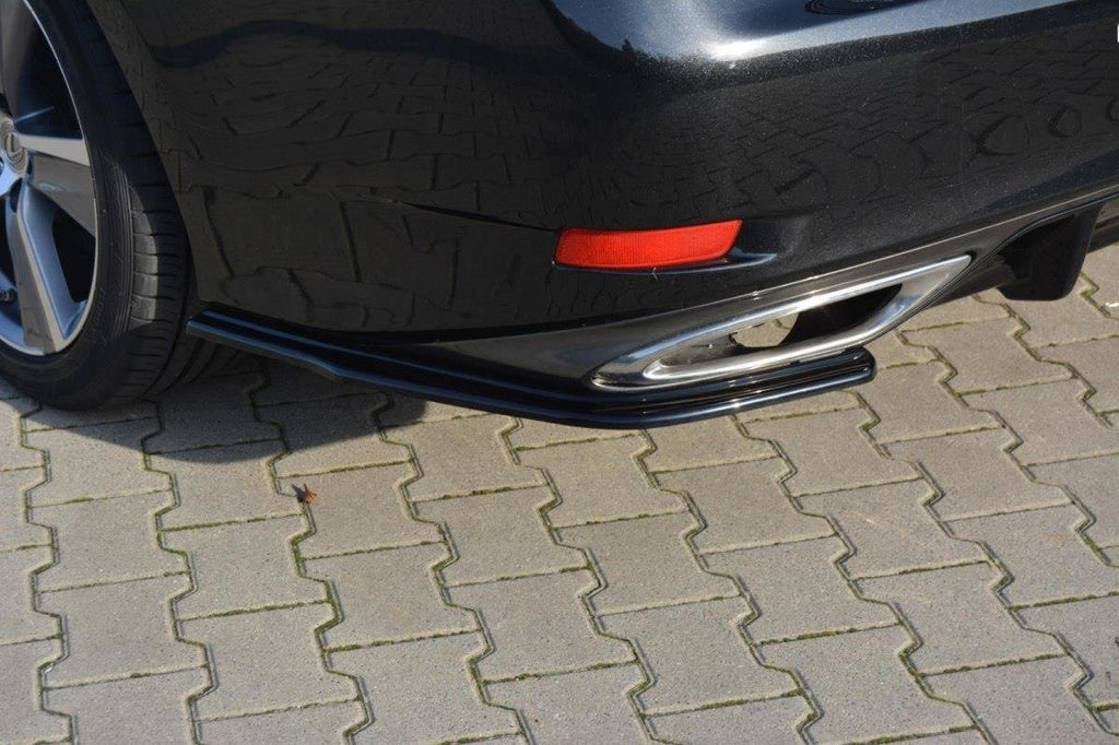 Maxton Design Heck Ansatz Flaps Diffusor passend für Lexus GS Mk4 Facelift T schwarz Hochglanz