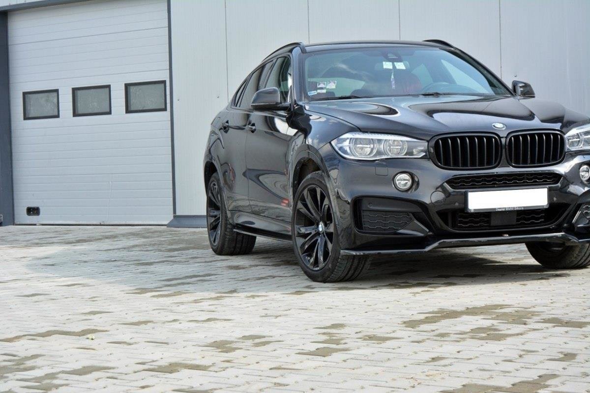 Maxton Design Street+ Seitenschweller Leisten passend für BMW X6 F16 M Paket schwarz Hochglanz