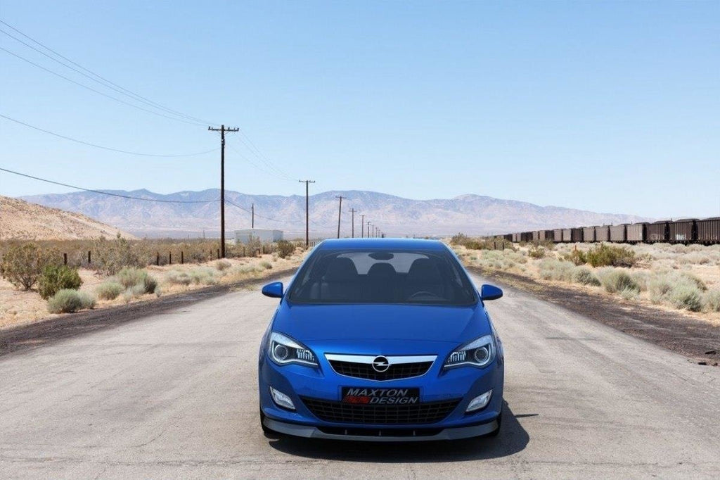 Maxton Design Street+ Spoilerlippe Front Ansatz passend für OPEL ASTRA J (pre-facelift) schwarz Hochglanz