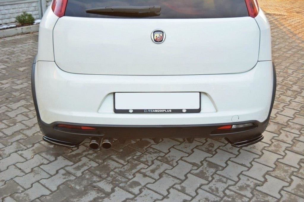 Maxton Design Heck Ansatz Flaps Diffusor passend für FIAT GRANDE PUNTO ABARTH schwarz Hochglanz