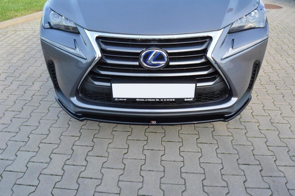 Maxton Design Street+ Spoilerlippe Front Ansatz V.1 passend für Lexus NX Mk1 schwarz Hochglanz