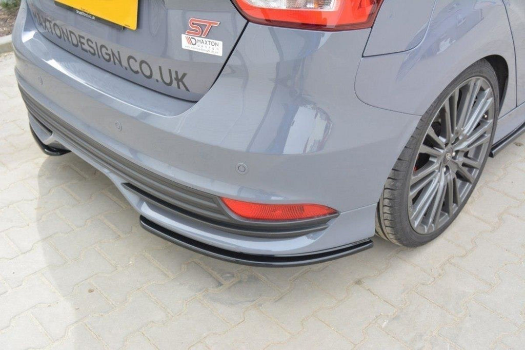 Maxton Design Heck Ansatz Flaps Diffusor für FORD FOCUS 3 ST Facelift schwarz matt