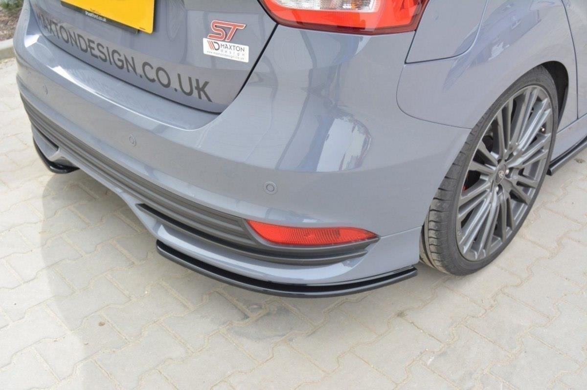 Maxton Design Heck Ansatz Flaps Diffusor für FORD FOCUS 3 ST Facelift schwarz matt