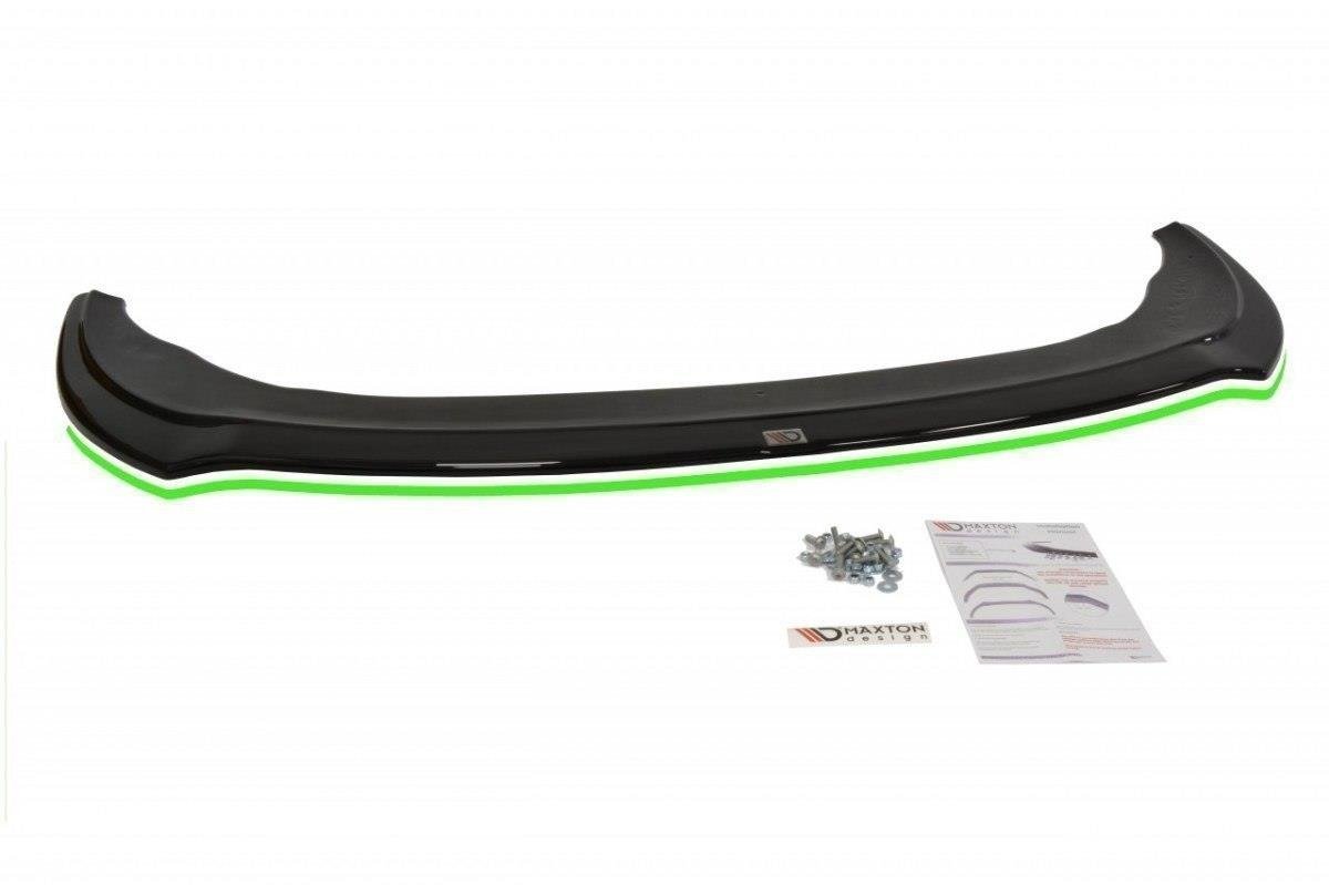 Maxton Design Street+ Spoilerlippe Front Ansatz V.2 passend für SEAT LEON MK2 CUPRA / FR Facelift schwarz Hochglanz