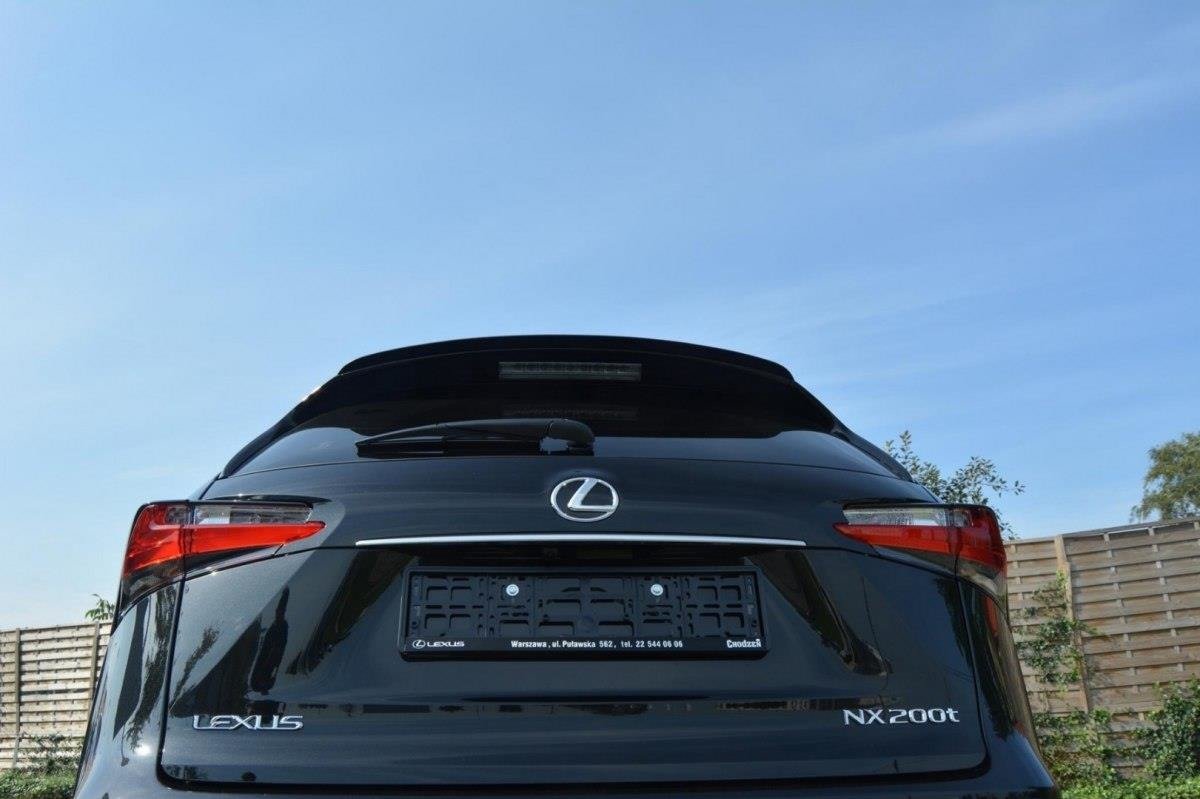 Maxton Design Spoiler CAP passend für Lexus NX Preface/Facelift schwarz Hochglanz