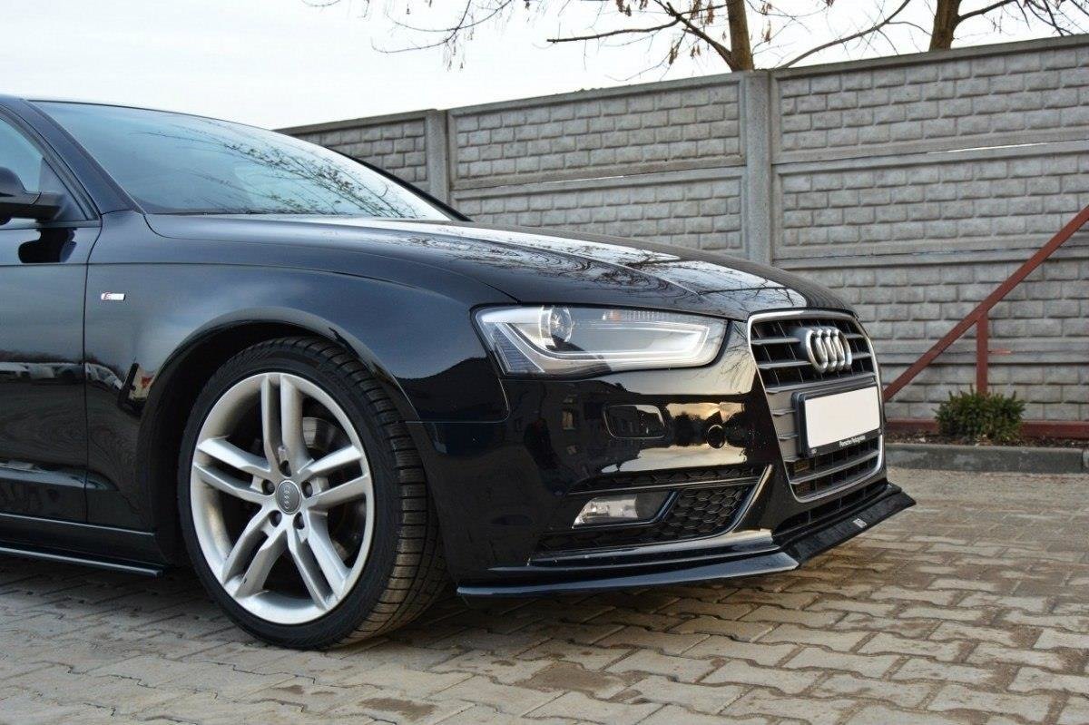 Maxton Design Front Diffuser V.2 Audi A4 B8 FL schwarz Hochglanz für Audi A4