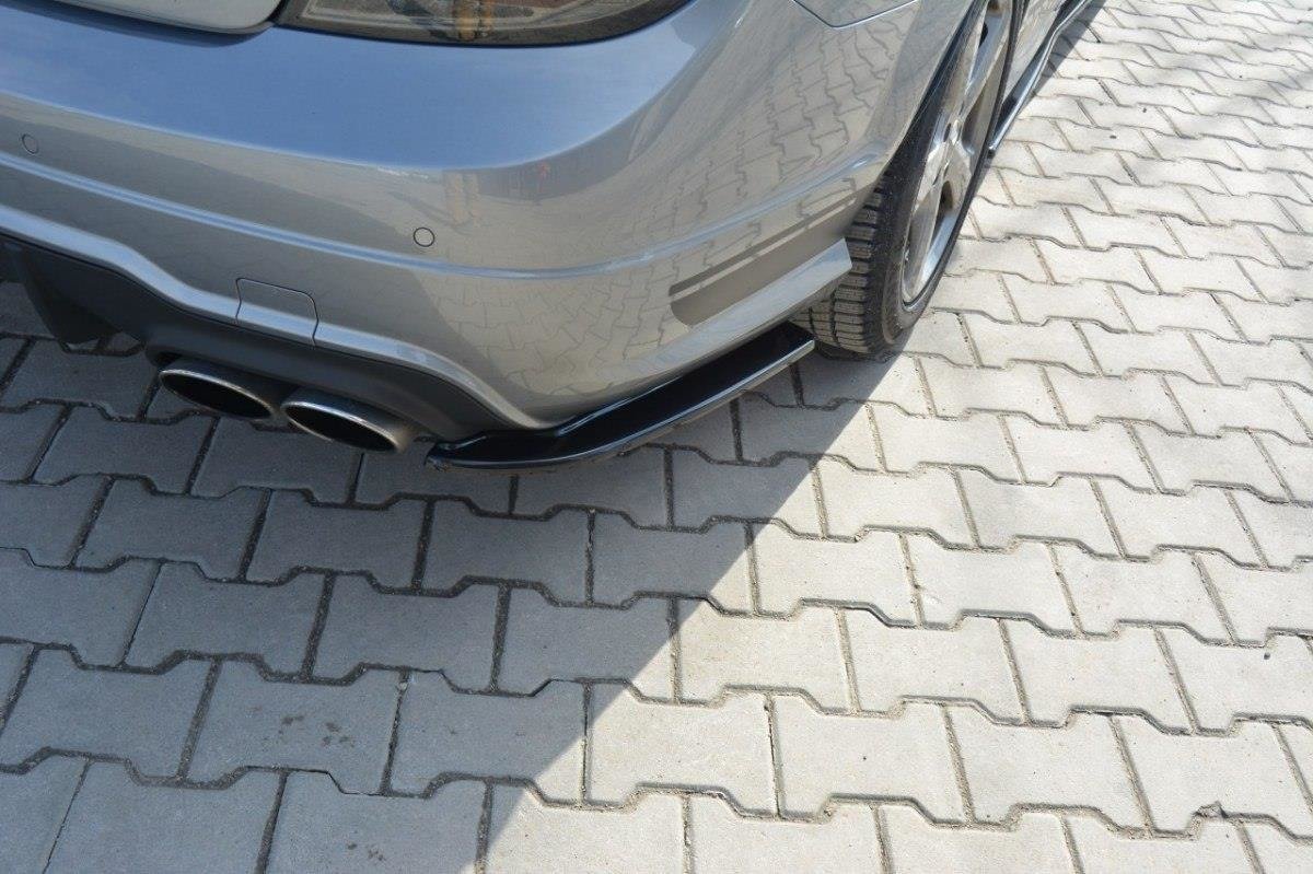 Maxton Design Heck Ansatz Flaps Diffusor passend für Mercedes-Benz C Limousine / Kombi AMG-Line W204 / S204 schwarz Hochglanz