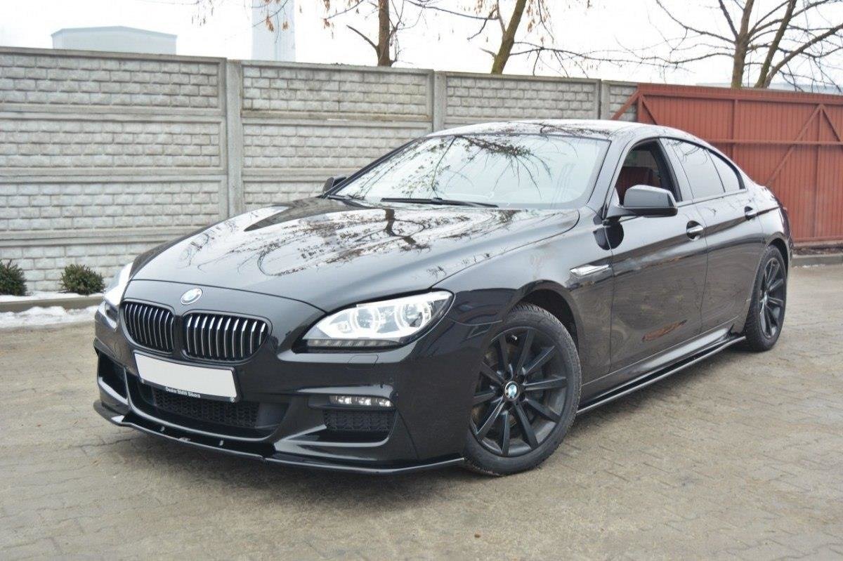Maxton Design Street+ Spoilerlippe Front Ansatz passend für BMW 6er Gran Coupé M Paket schwarz Hochglanz