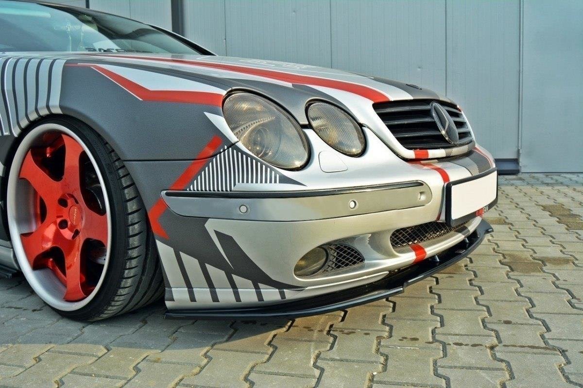 Maxton Design Street+ Spoilerlippe Front Ansatz passend für MERCEDES CL-KLASSE C215 schwarz Hochglanz