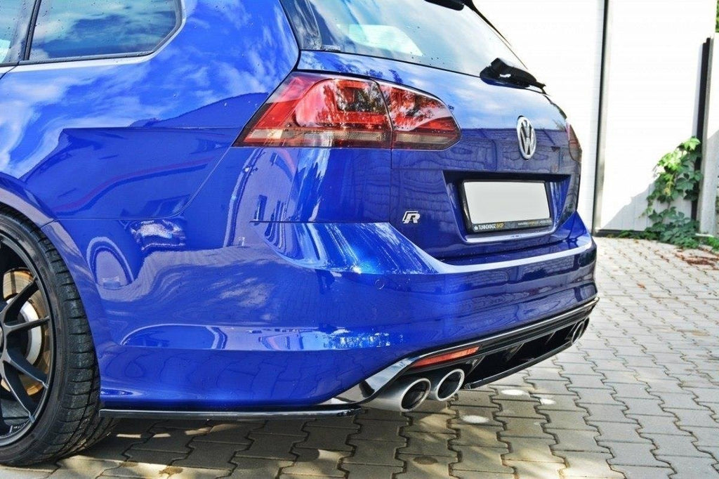 Maxton Design Heck Ansatz Flaps Diffusor passend für VW Golf 7 R Variant schwarz Hochglanz