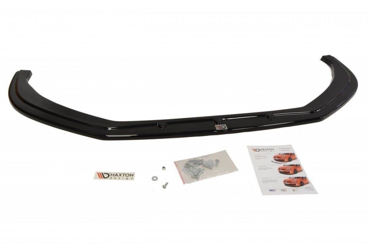 Maxton Design Street+ Spoilerlippe Front Ansatz passend für VW Passat CC R36 RLINE (vor Facelift) schwarz Hochglanz