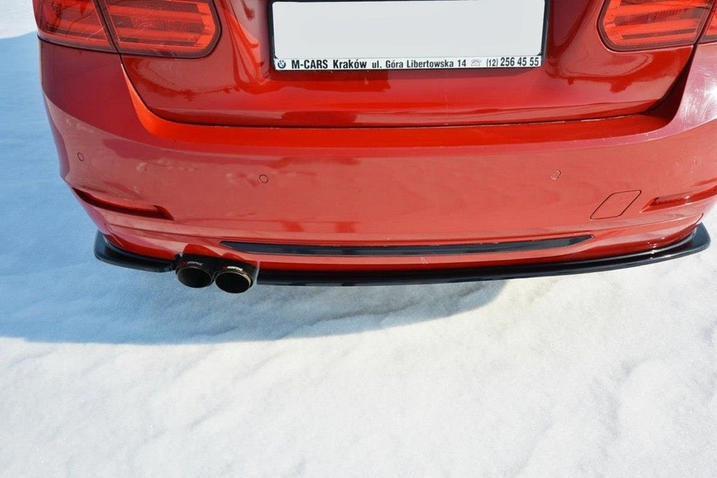 Maxton Design Heck Ansatz Flaps Diffusor passend für BMW 3er F30 schwarz Hochglanz