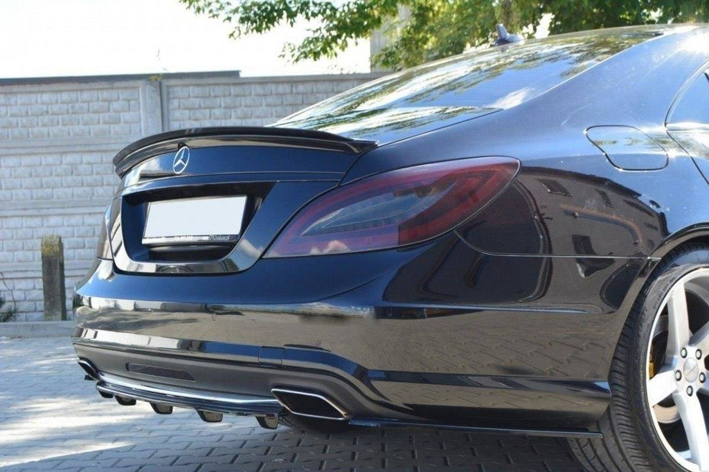 Maxton Design Spoiler CAP passend für Mercedes-Benz CLS AMG Line / 63 AMG C218 schwarz Hochglanz