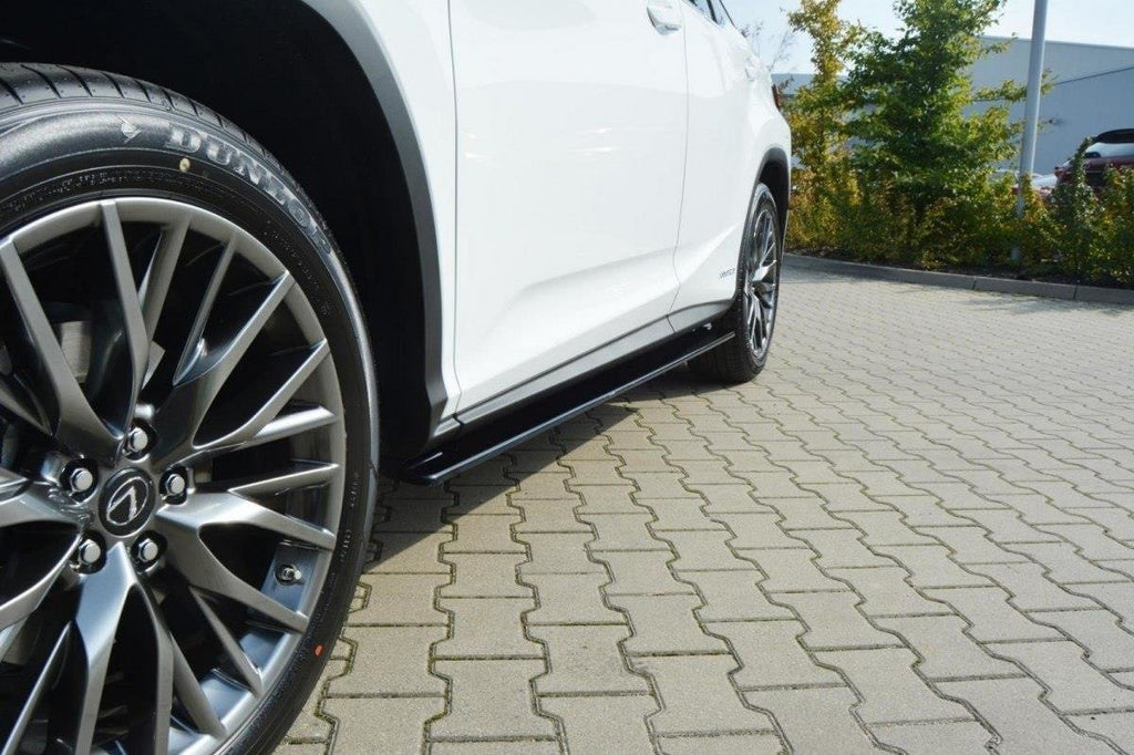 Maxton Design Street+ Seitenschweller Leisten passend für Lexus RX Mk4 schwarz Hochglanz
