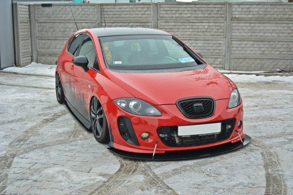 Maxton Design Racing Street+ Spoilerlippe Front Ansatz V.1 passend für SEAT LEON MK2 MS DESIGN