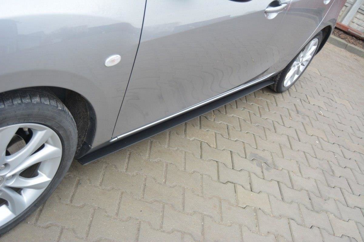Maxton Design Racing Seitenschweller Ansatz MAZDA 3 MK2 SPORT (vor Facelift) für Mazda 3 Mk2