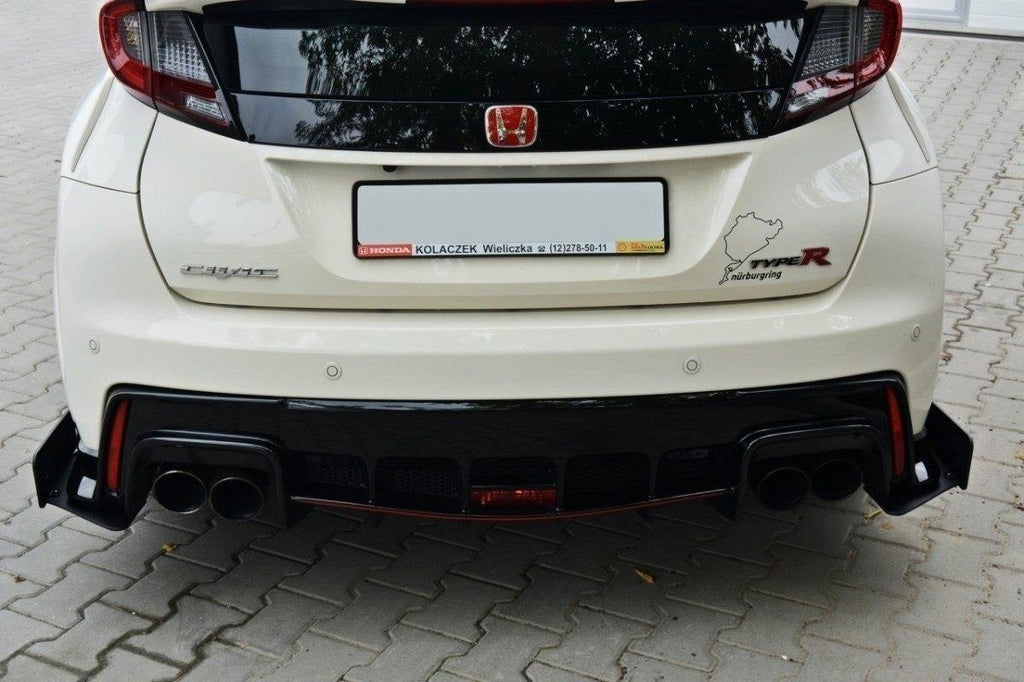 Maxton Design SPORT Heck Ansatz Flaps Diffusor passend für HONDA CIVIC IX TYPE R
