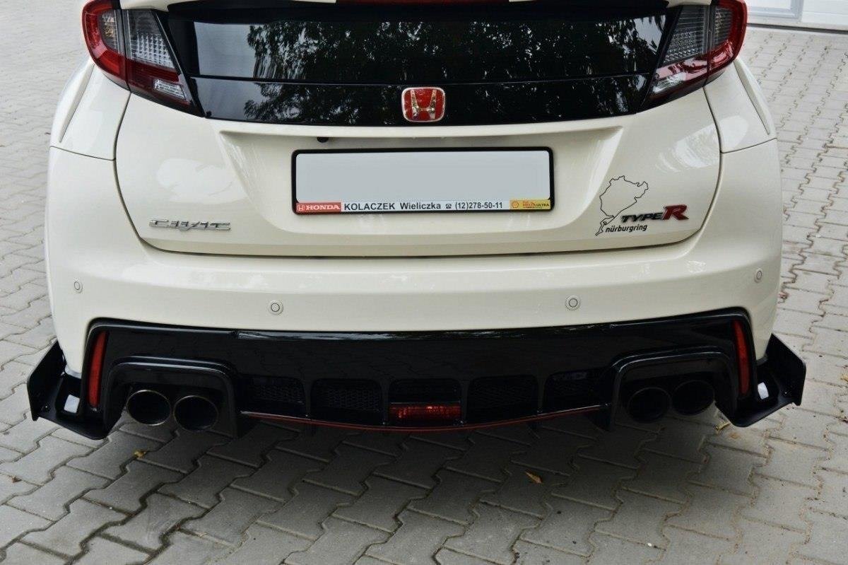 Maxton Design SPORT Heck Ansatz Flaps Diffusor passend für HONDA CIVIC IX TYPE R