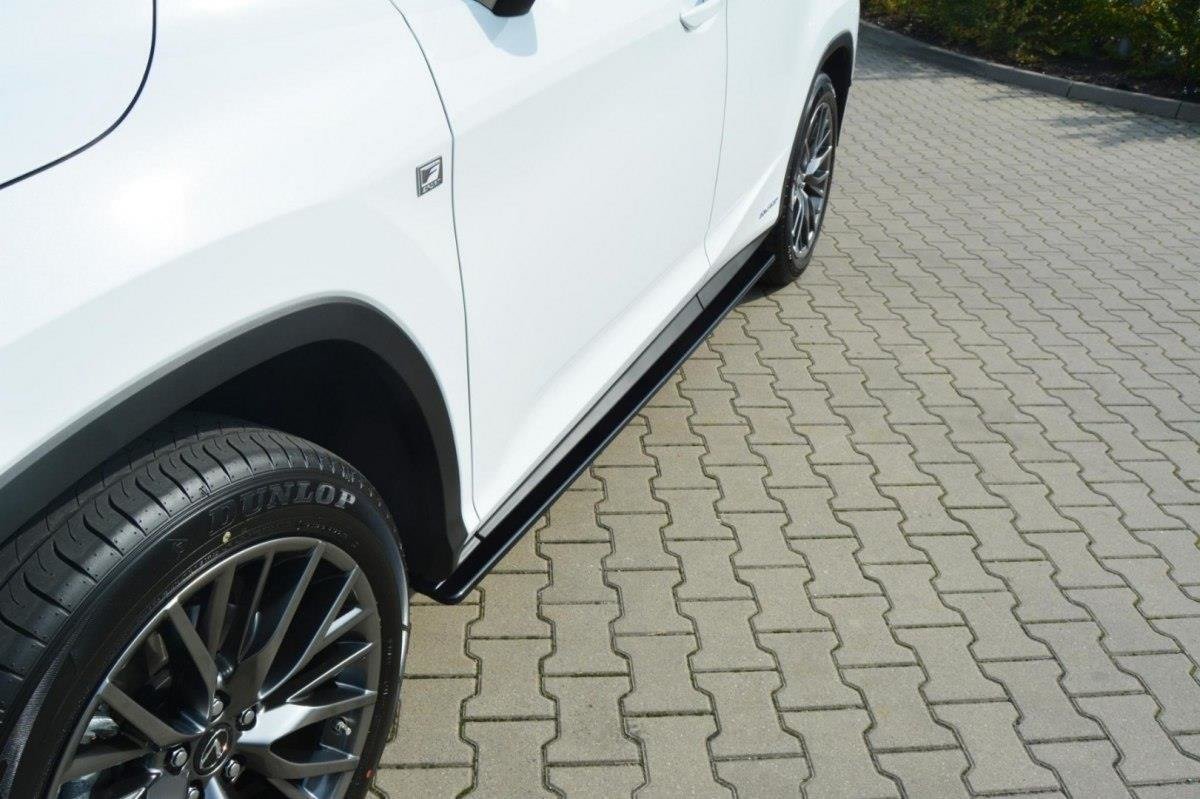 Maxton Design Street+ Seitenschweller Leisten passend für Lexus RX Mk4 schwarz Hochglanz