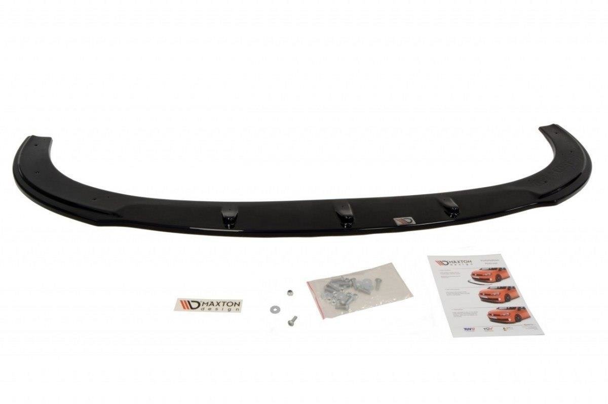 Maxton Design Street+ Spoilerlippe Front Ansatz passend für SEAT IBIZA IV CUPRA(6J) vor Facelift schwarz Hochglanz